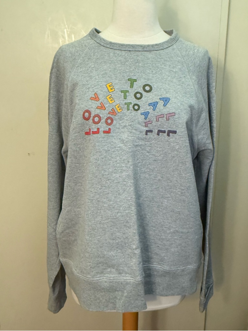 Madewell human right pride love to all rainbow Gray Sweater L